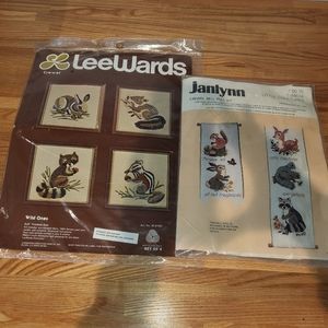 Leewards Wild Ones Janlynn Little Creatures Embroidery Kits Crewel Bell Pull Kit